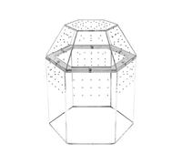 LOVIVER Reptile Terrarium Terrarium Habitat Jumping Spiders Enclosure Acrylic Enclosure Breeding Box for Hermit Iguana