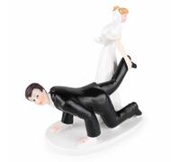 LOVIVER Resin Figurine Wedding Cake Topper Sculpture Ornament Keepsake Crafted From Hand-Painted Resin With Fine Facial Details And Formal Attire Suitable for