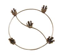 LOVIVER Round Taper Candle Holder Table Decoration Candlestick Decor Metal Home Decor Christmas Advent Wreath for Christmas Home, 5 Candle Holder