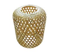 LOVIVER Rustic Woven Bamboo Lamp Shade Ceiling Light Fixture Hanging Pendant Light Cover Chandelier for Office, Reading Light,Kitchen Island