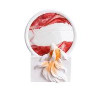 LOVIVER Sand Art Desk Decor Fish Leaping over The Dragon Gate Ornament Artistic Sandscape Moving Sand Art Picture for Desktop, Red