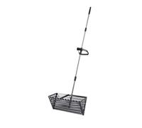 LOVIVER Sand Rake Scooper, Easy Cleanup, Multifunctional,Carbon Steel, Convenient Premium Large Telescopic Handle Sand Sifter, Black