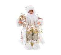 LOVIVER Santa Claus Figurine Christmas Doll Cute Hand Crafted Christmas Decoration Tabletop Figurine for Office Home Xmas Party Decor, S