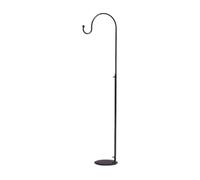 LOVIVER Shepherds Hooks Weddings Decor Metal Adjustable Gift Decorative Multifunctional Stable Garden Hooks for Hanging Flower Basket, Black