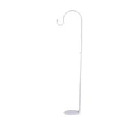 LOVIVER Shepherds Hooks Weddings Decor Metal Adjustable Gift Decorative Multifunctional Stable Garden Hooks for Hanging Flower Basket, White