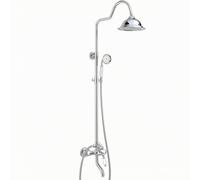 LOVIVER Shower Fixture Rain Handheld Sprayer Mixer Valve Wall Mount Faucet cohesive System with spout for Quick Bucket Fill and Easy Cleaning Suitable for, Silver, Comfort Model