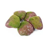 LOVIVER Simulated Rock Display Artificial Rock Faux Stone Prop Aquarium Decor Garden Ornament Lightweight Resin Foam Suitable for aquariums terrariums, Moss Stone Combination 2 Set Of 5