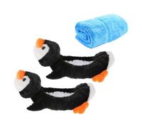 LOVIVER Skate Guards, Ice Skate Blade Covers for Hockey Skates, Figure Skates, Skating Soakers Blade Cover for Kids Adult, Men Women, Penguin Blue
