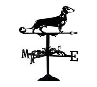 LOVIVER Small Metal Weathervane Weather Vane Desktop Ornament Wind Vane Wind Direction Indicator for Roof Mount Farm Fence Decoration, Dog