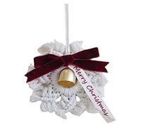 LOVIVER Snowflake Ornament Handmade Woven Macrame Snowflake Charm Hanging Decorations for Christmas Party New Year, Merry Christmas