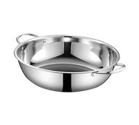LOVIVER Stainless Steel Hot Pot Soup Pot Thick Non Stick Chinese Hot Pot Shabu Shabu Pot for Christmas Festivals Parties Camping Home, 28cm No Divider