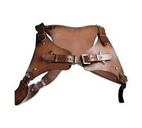 LOVIVER Steampunk Body Chest Harness Costume Accessory PU Leather Retro Shoulder Strap Chest Harness for Dress up Larp Fantasy Events, Dark Brown