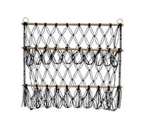 LOVIVER Stuffed Animal Net Hammock, Toy Storage Hanging Organizer for Kids Bedroom, Playroom, Nursery Room Toys Net Holder, Black