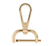 LOVIVER Swivel Lobster Claw Clasps, Bag Handbag Clasps, PU Leather Accessory Alloy Clips Swivel Snap Hooks for DIY Keychain Shoulder Strap, 25mm Gold