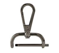 LOVIVER Swivel Lobster Claw Clasps, Bag Handbag Clasps, PU Leather Accessory Alloy Clips Swivel Snap Hooks for DIY Keychain Shoulder Strap, 31mm Black