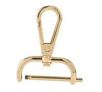 LOVIVER Swivel Lobster Claw Clasps, Bag Handbag Clasps, PU Leather Accessory Alloy Clips Swivel Snap Hooks for DIY Keychain Shoulder Strap, 31mm Gold