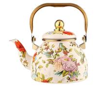 LOVIVER Teakettle Water Kettle Multifunctional 1.2L Juice Water Jug Household Large Mouth Opens Camping Heat Resistant Enamel