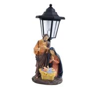 LOVIVER The Holy Family Nativity Statue Solar Light Landscape Lamp Jesus Sculpture Garden Decoration for Yard Patio Courtyard Balcony