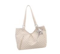 LOVIVER Tote Bag Simple Grocery Bag for Traveling Everyday Use Commuting Weekend Working, White