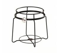 LOVIVER Trash Bag Holder Tabletop Trash Bag Stand with Clamping Band Compact Waste Stand for Home Cooks, Kitchen Counter, Food Prep Station, Dorm Room, Black With Silver Bead
