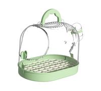 LOVIVER Travel Bird Cage Bird Carrier Lightweight Breathable Clear Sturdy Parrot Outing Cage Multifunction for Parrotlets Birds Peony, Green