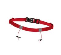 LOVIVER Triathlons Race Number Belt with Loop,Running Bib Holder,6 Loops for Food Waist Belt Quick Release for Training Gym Women Men, Red