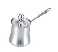 LOVIVER Turkish Coffee Pot Water Kettle with Handle Chocolate Multipurpose Arabic Melting Pot for Household Outdoor Restaurant Office, 280ml