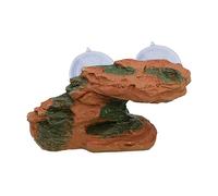 LOVIVER Turtle Basking Platform with Suction Cups Aquarium Float Decoration Tortoise Climbing Ramp Shale for Turtles Amphibians, Desert