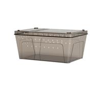 LOVIVER Turtle Hibernation Box Amphibian Breeding Container Polypropylene PP Control Easy Suitable for Reptile Enclosure Pet Maintenance Home Use, Black, Deluxe Set A