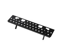 LOVIVER TV Top Shelf Adjustable Screen Mount Organizer Metal Sturdy Mounting Bracket TV Mount Top Shelf for Remote Cable Box, 10x45CM with hole