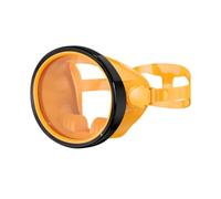LOVIVER Underwater Vision Goggles Snorkel Diving Swim Facepiece With Reinforced Glass Window Cushioned Secure Rear Strap Build suitable for leisure diving , Black And Orange