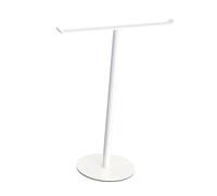 LOVIVER Vertical Towel Bar Hand Towel Stand Counter Organizer Countertop Towel Stand T Shape Hand Towel Holder for Dorm Vanity Hotel, white
