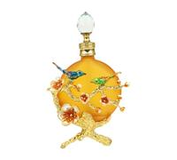 LOVIVER Vintage Perfume Bottle Empty Refillable Perfume Bottle Decorative Glass Bottle Retro Gift for Mom Glass Perfume Bottle 30 ml, Yellow, 6x14cm