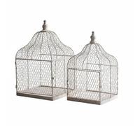 LOVIVER Vintage Style Cage Birdcage Decor Candle Holder Lantern Centerpiece With Rustic Wrought Iron And Open Mesh Frame suitable for weddings parties mantel display