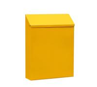 LOVIVER Wall Mount Mailbox Drop Box with Lock,Letterbox,Decorative Wall Hanging Mail Box Newspaper Holder Box for Outdoor Porch Decor, Yellow