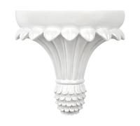 LOVIVER Wall Mounted Shelf Wall Decor 3D Decorative Bedroom European Creative Retro Wear Resistant Small Statue Support Trinket Stand, White Large