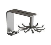 LOVIVER Wall Mounted Utensils Hanging Rack, 360° Rotating Wall Utensil Holder Hanger Heavy Duty Kitchen Utensil Hooks, Gray