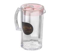LOVIVER Water Pitcher Water Jug Clear Household Easy to Clean Summer with Lid Fridge Pitcher for Beverage Lemonade Refrigerator Juice, Pink Round