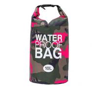 LOVIVER Waterproof Shoulder Pack Dry Bag Roll with Secure Buckle and Adjustable Shoulder Strap for River Trips Paddle Boarding, Array, Rose Red Camouflage, 10L Single Shoulder Strap