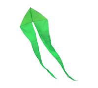 LOVIVER Wave Kite Large Triangle Shape Kite for Beginners with Long Tail Foldable Lightweight Polyester Material Single Line Flying Suitable for A, Green