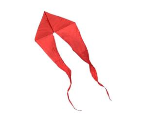 LOVIVER Wave Kite Large Triangle Shape Kite for Beginners with Long Tail Foldable Lightweight Polyester Material Single Line Flying Suitable for A, Red