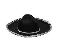LOVIVER Western Cowboy Hat Cowgirl Hat Tie Rope Party Performance Ethnic Party Jazz Hats Wide Brim for Performance Women Men Carnival, Silver Side