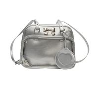 LOVIVER Women Backpack Clear Front Pocket Ita Bag for Anime Display Shopping Party Favor, Silver