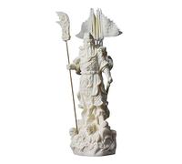 LOVIVER Wood Carving Historical Figures Buddha Statue Crafts Five Flags for Tabletop Ornaments Souvenirs Office Celebrations Living Room