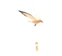 LOVIVER Wood Flying Seagull Creative Decorative Ornament Pendant Soaring Seagull Hanging for Nursery Room Balcony Garden Window Party