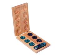 LOVIVER Wooden 48 Beads Mancala Board Game,Party Game,Classic Strategy Game,Classic Strategy Folding Mancala Board Game Set for Party