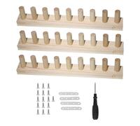 LOVIVER Wooden Knitting Loom Beginner Friendly Adjustable Easy to Use DIY Blanket Maker, 3 Section