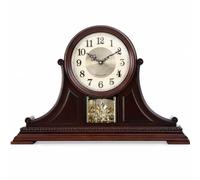 LOVIVER Wooden Mantel Clock Decorative Clock with Pendulum Vintage for Collectors