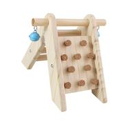 LOVIVER Wooden Parrot Play Stand Playground with Bell Multifunctional for Parakeet Cockatiel Lightweight Handmade Bird Standing Rack