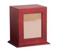 LOVIVER Wooden Urn for Pet Ashes Funeral Box Solid Wood Odourless Sturdy Memorial Case Cinerary Casket for Memorial Gifts Pet-keeper, Red